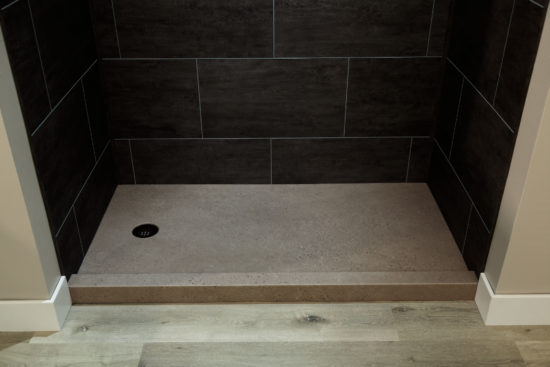 Shower Pan 36x60 Concrete Sand | Gemini Tile and Marble