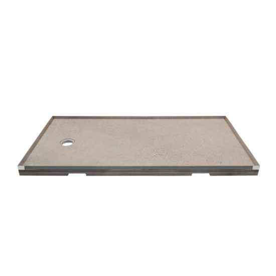 Shower Pan 36x60 Concrete Sand | Gemini Tile and Marble