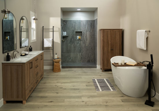 Shower Pan 36x60 Graphite Slate | Gemini Tile and Marble