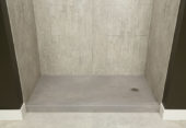 Shower Pan 36x60 Urban Concrete | Gemini Tile and Marble