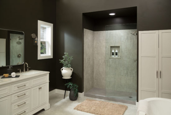 Shower Pan 36x60 Urban Concrete | Gemini Tile and Marble
